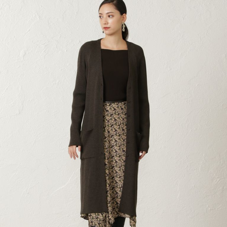 スーパーファインウールウエストベルト付ロングニットカーディガン ニット セーター Epoca エポカ のレディースファッション通販 三陽商会