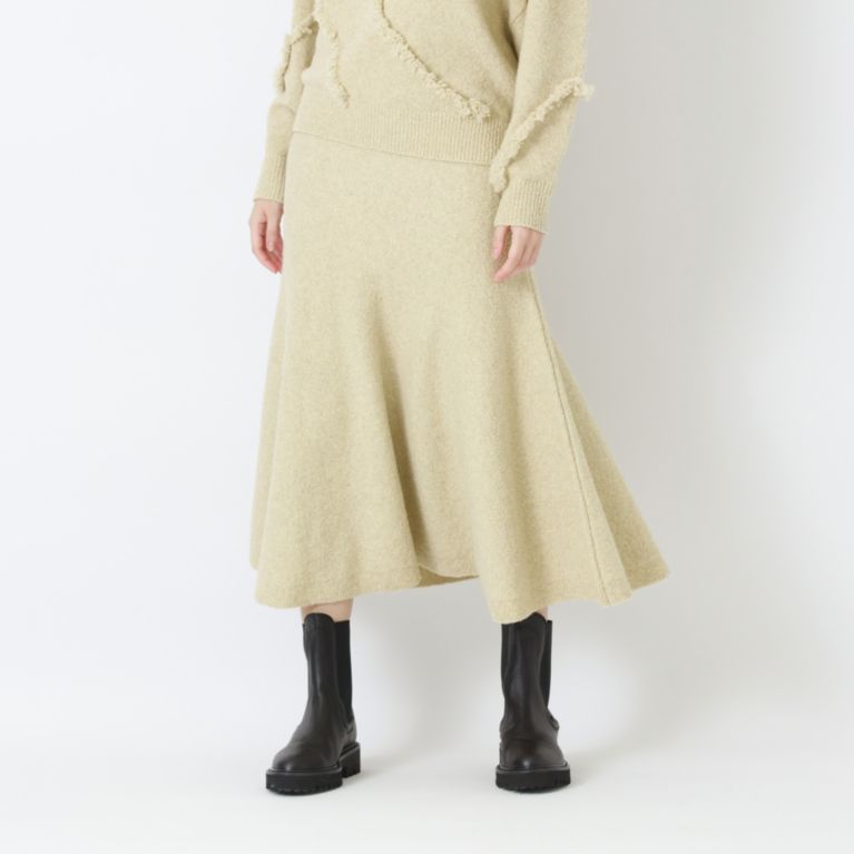 【EPOCA】 【La maglia due】ニットフレアスカート ベージュ1