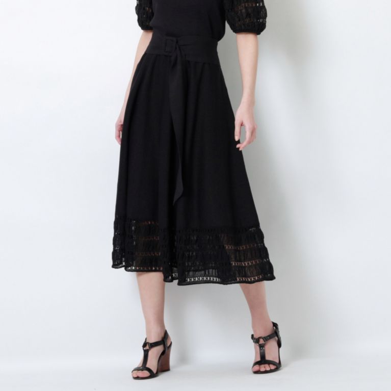 【EPOCA】 【La maglia estate】フレアーロングスカート 黒