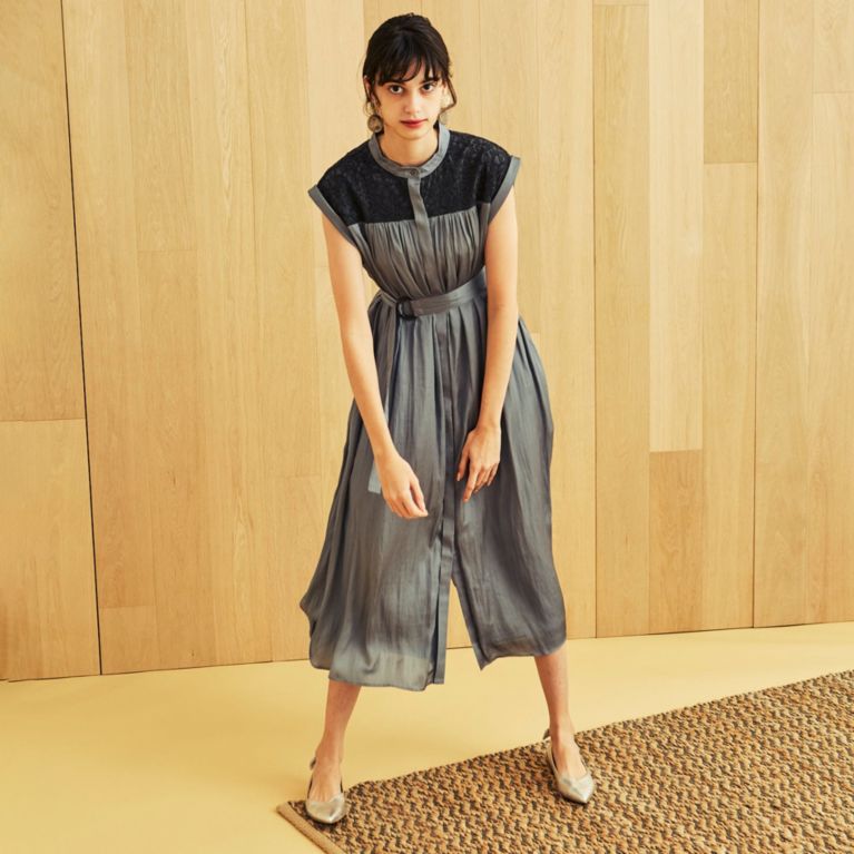 デコルテレースワンピ ワンピース Cast キャスト コロン のレディースファッション通販 三陽商会