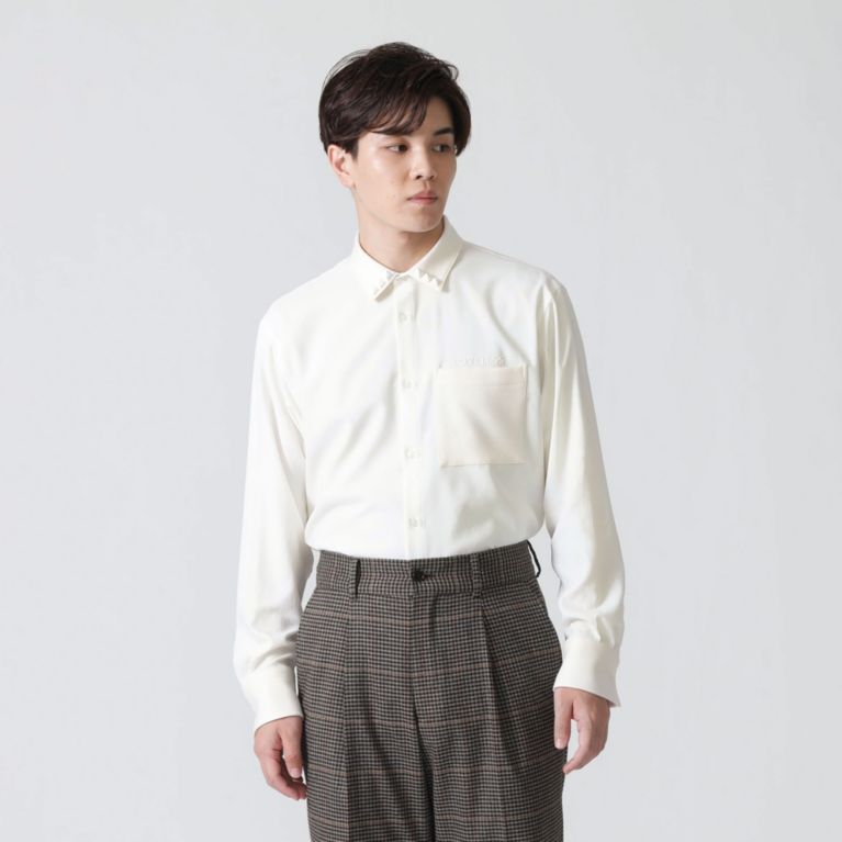 【LOVELESS】 RAMPONIスタッズ ブロッキングシャツ ホワイト