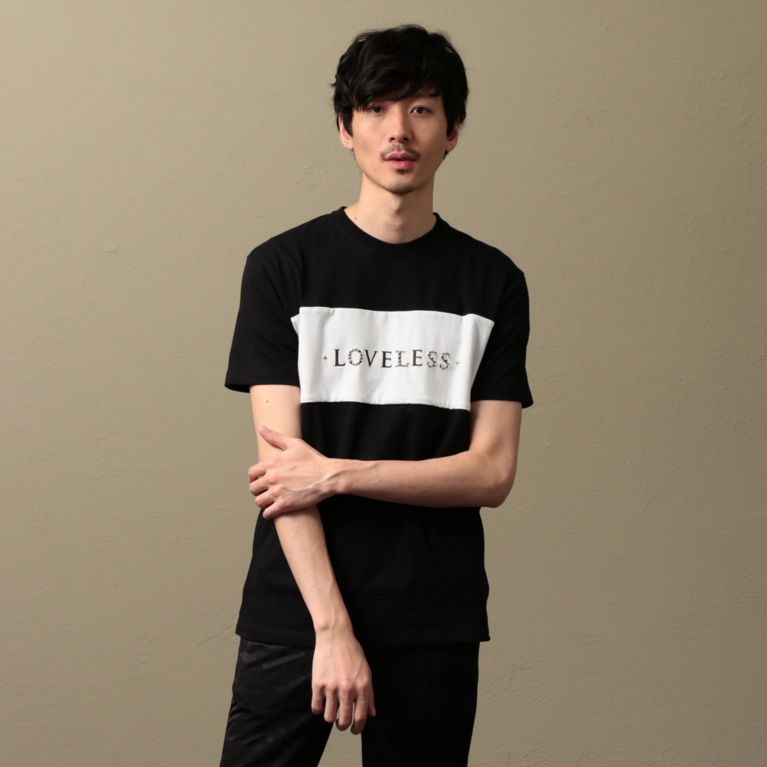 【LOVELESS】 【LOVELESS】MEN スタッズロゴTシャツ ブラック