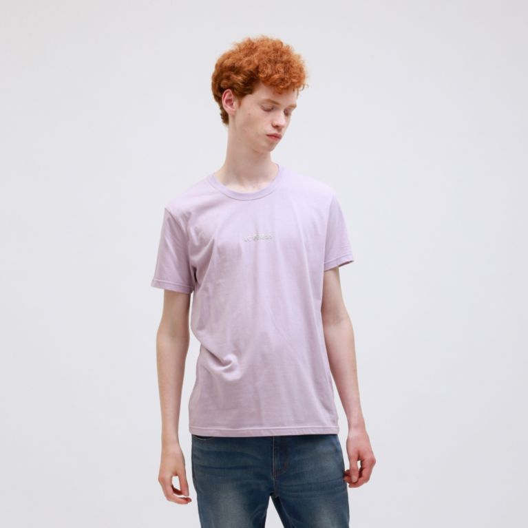 【LOVELESS】 ポリクレスト ロゴ クルーネックTシャツ ワイン1