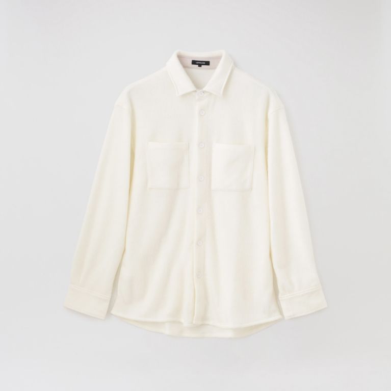 【LOVELESS】 【Safari掲載商品】【UNISEX】シャギーCPOシャツアウター ホワイト