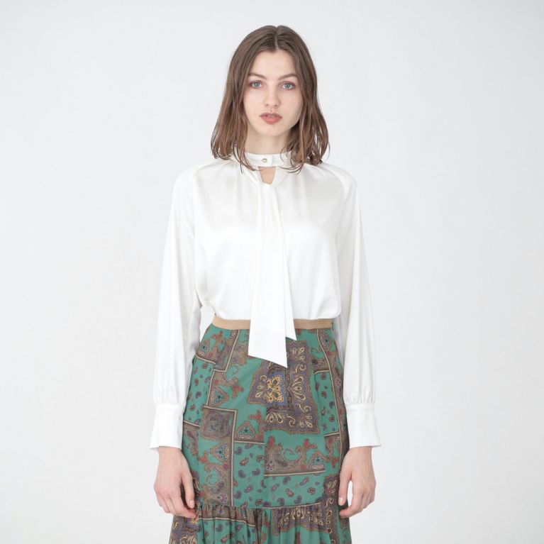 ハンマーサテン ボウタイブラウス シャツ ブラウス Loveless ラブレス のファッション通販 三陽商会