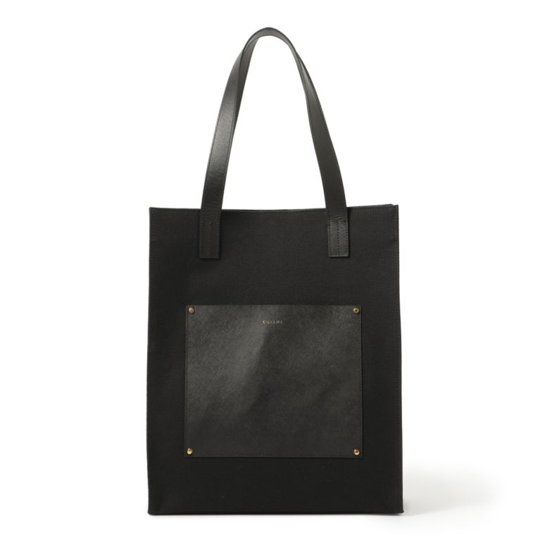 CULLNI】バッグ Leather Pocket Canvas Tote BG-003（トートバッグ