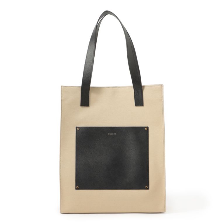 CULLNI】バッグ Leather Pocket Canvas Tote BG-003（トートバッグ