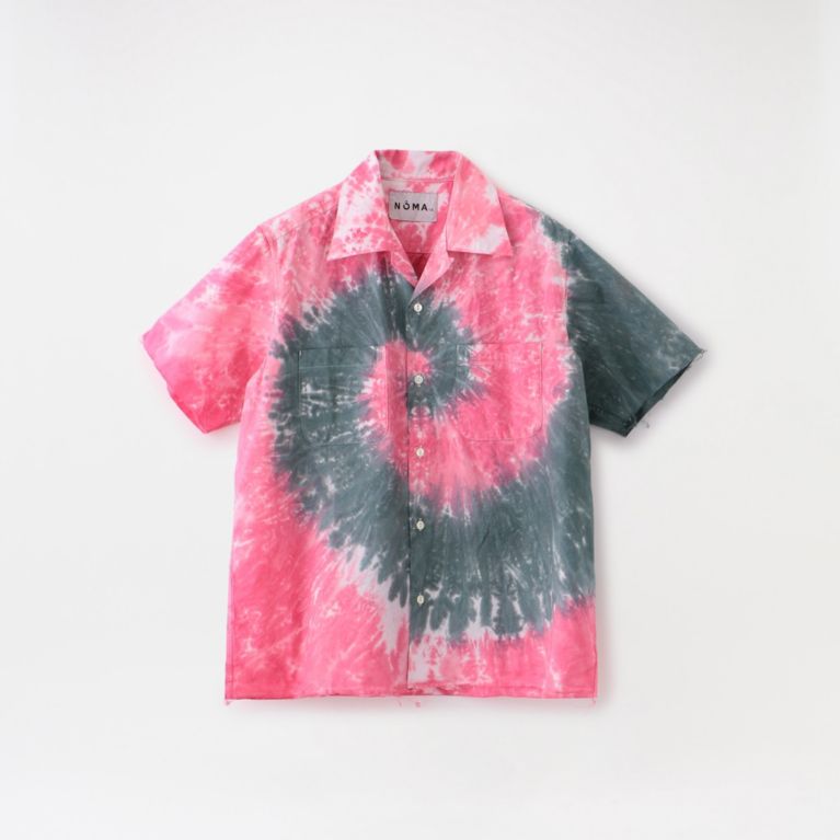 【LOVELESS】 【NOMA t.d.】MEN Tie Dye Open Coller Shirt SH05 ピンク