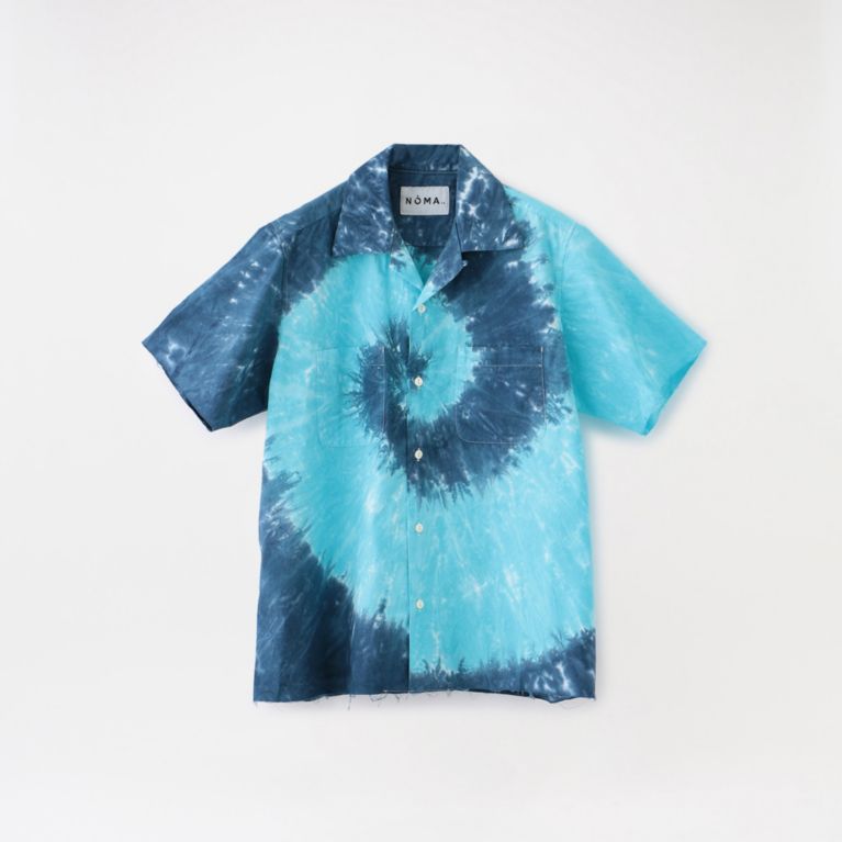 【LOVELESS】 【NOMA t.d.】MEN Tie Dye Open Coller Shirt SH05 サックスブルー