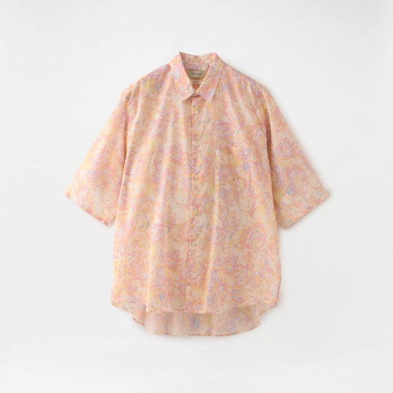 【LOVELESS】 【FACTOTUM】MEN Rexcell Psychedelic wide S/S Shirts 1061439 ホワイト