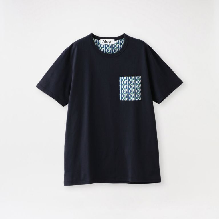 【LOVELESS】 【ALOYE】MEN Tシャツ Anniversary Textile - Short Sleeve T-shirt AY05907 ネイビー