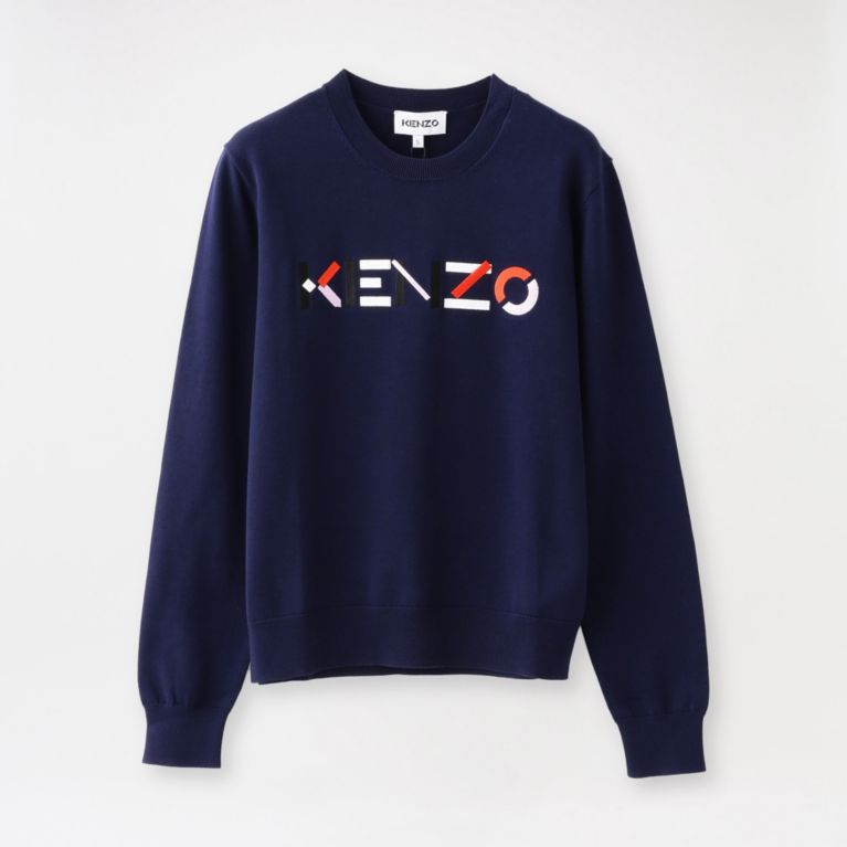 【LOVELESS】 【KENZO】WOMEN ニット KENZO MULTICO CLASSIC JUMPER FB52PU5413LA ネイビー