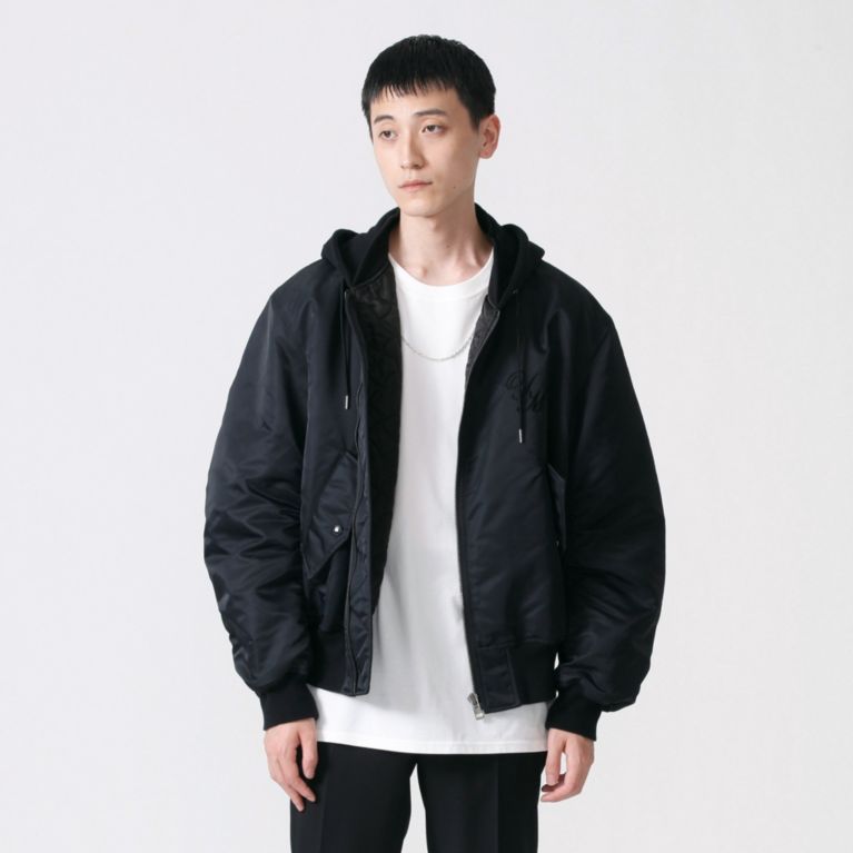 【LOVELESS】 【Education from Youngmachines】YMフーデッドオーバーMA-1 ブラック