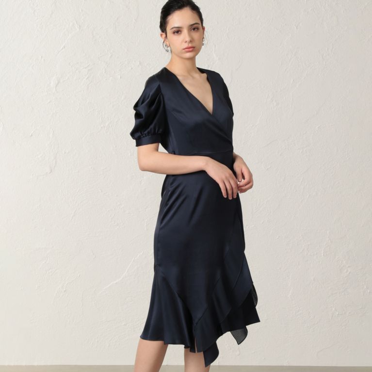 激安の エポカ Epoca ワンピース サイズ40 M レディース 美品 ネイビー ダークネイビー Vネック ノースリーブ ロング 正規激安 Carlavista Com