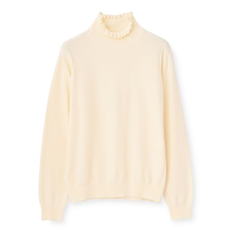 【EPOCA THE SHOP】 【SEE BY CHLOE】フリルネックニットプルオーバー ホワイト