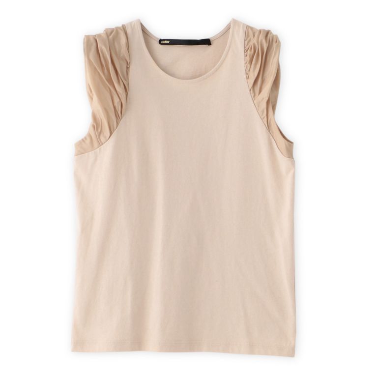 【EPOCA THE SHOP】 【muller of yoshiokubo】ショルダータックトップス ベージュ1