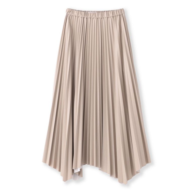 【EPOCA THE SHOP】 【SACRA】シンセティックレザースカート ベージュ1