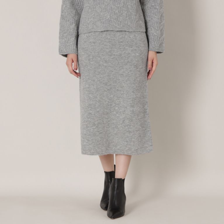 【EPOCA THE SHOP】 ＜セットアップ＞ニットロングスカート グレー2
