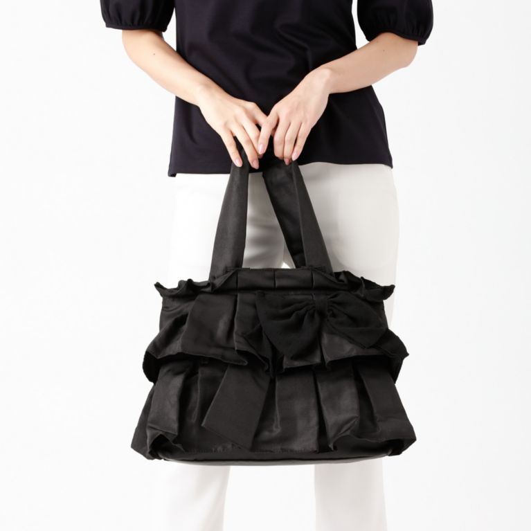 To Be Chic トゥー ビー シック バッグ ポーチ グログランフリルトートバッグ Sanyo Istore サンヨー アイストア