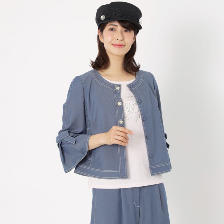 ストレッチデニム ジャケット その他ジャケット To Be Chic トゥー ビー シック のレディースファッション通販 三陽商会