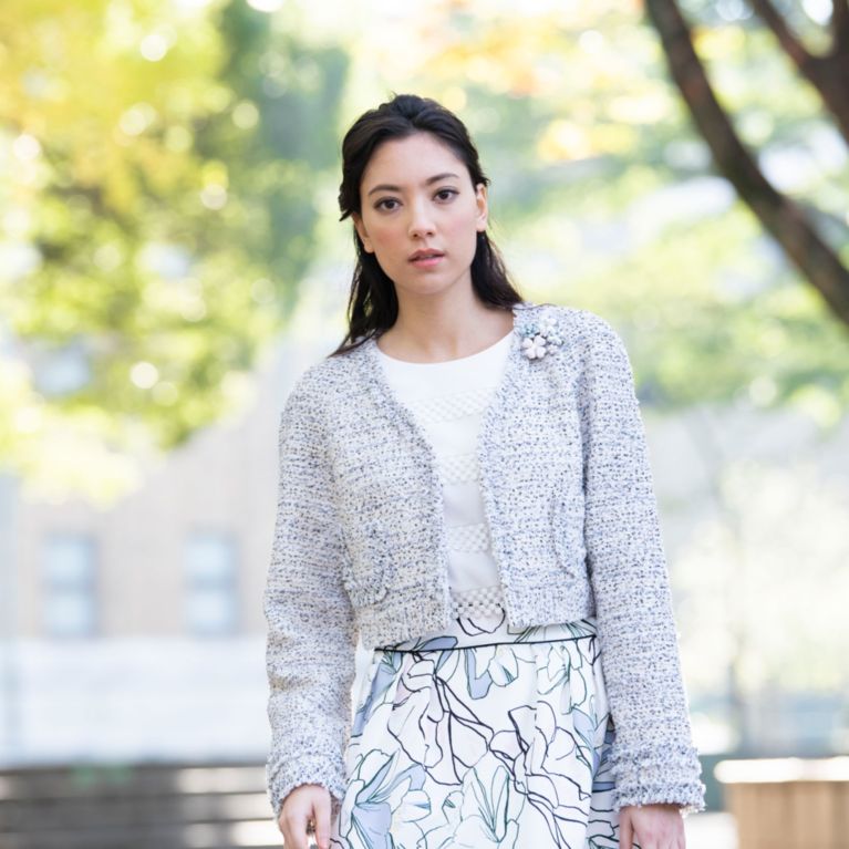 【TO BE CHIC】 ファンシーツイードジャケット オフホワイト