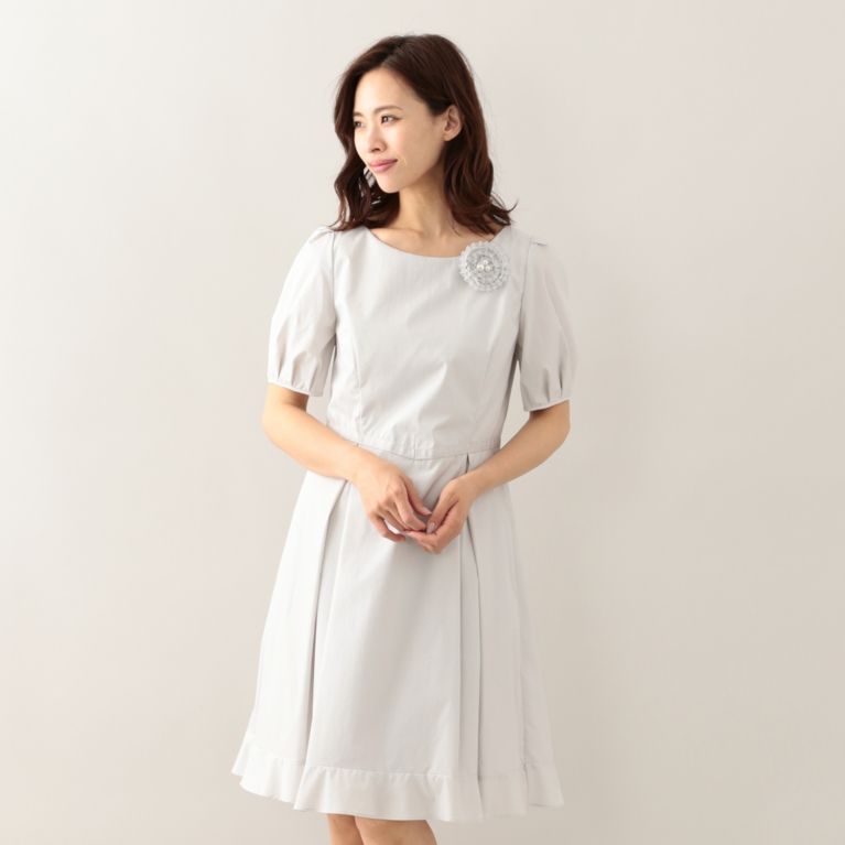 【TO BE CHIC】 ライトタイプライタードレス グレー