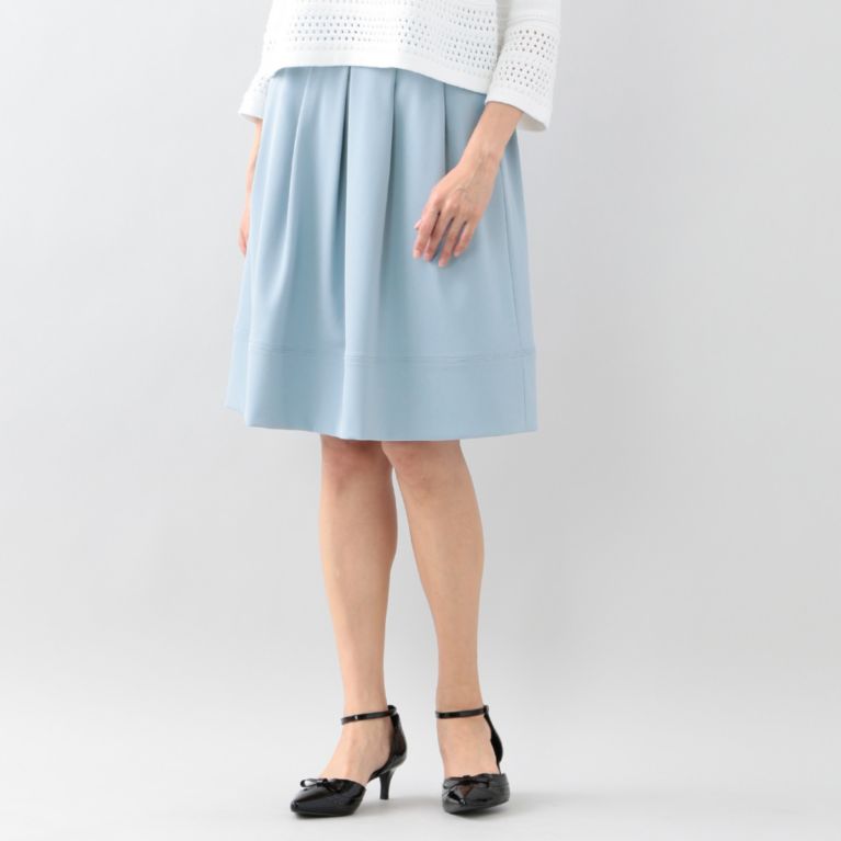 【TO BE CHIC】 トリアセタックスカート サックスブルー