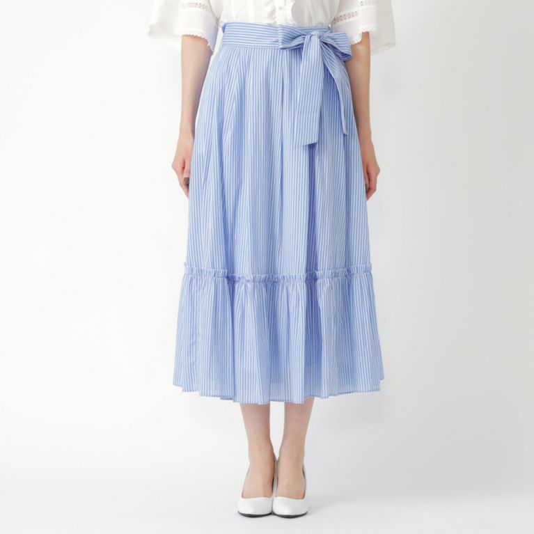 カラミストライプ スカート（ひざ丈スカート）｜TO BE CHIC（トゥー 
