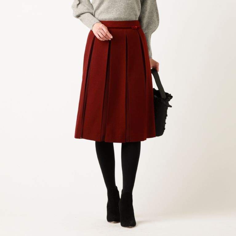 【TO BE CHIC】 シフォンコンビツイルスカート ピンク