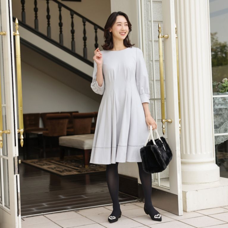 【TO BE CHIC】 【L】ベガスムース ドレス グレー