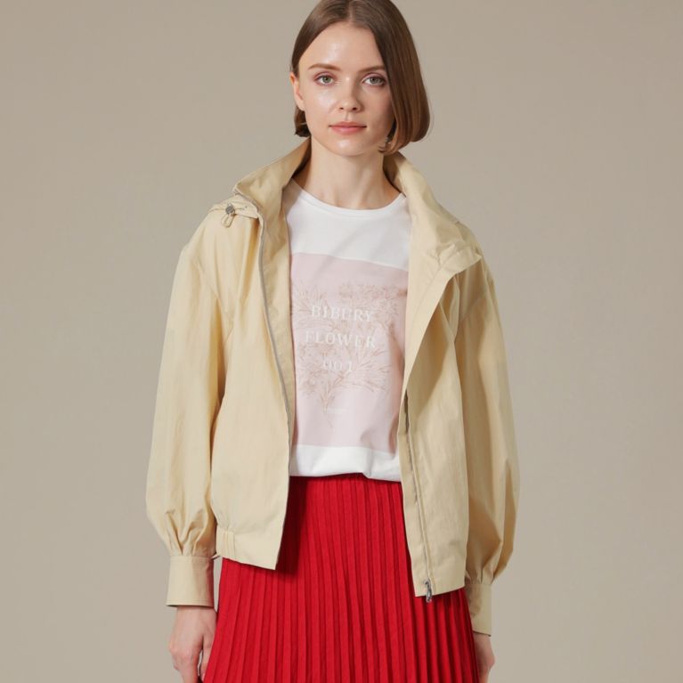 【MACKINTOSH LONDON WOMEN】 コットンナイロンタイプライターフーデッドブルゾン ベージュ