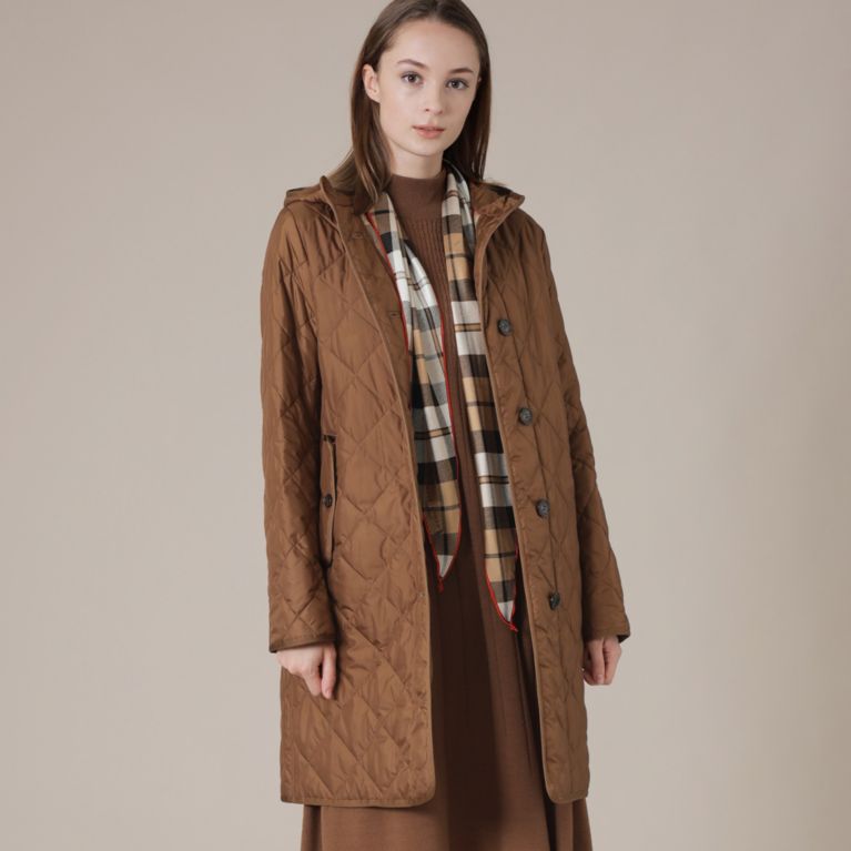 【MACKINTOSH LONDON WOMEN】 エマキルティングフーデットコート ブラウン