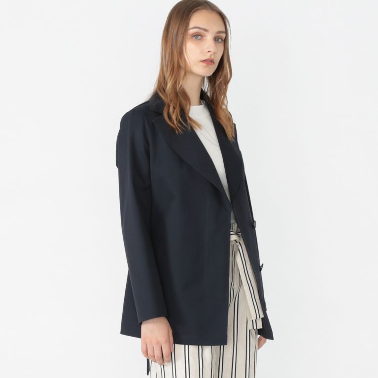 【MACKINTOSH LONDON WOMEN】 ギャバジン19アンドリューバックプリントコート ネイビー