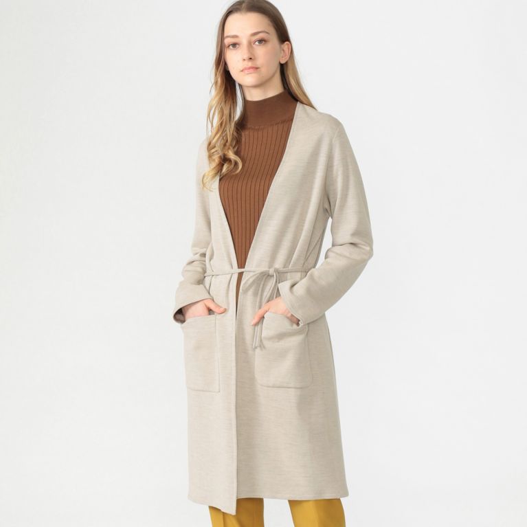 【MACKINTOSH LONDON WOMEN】 リバーシブルジャージーガウン ベージュ