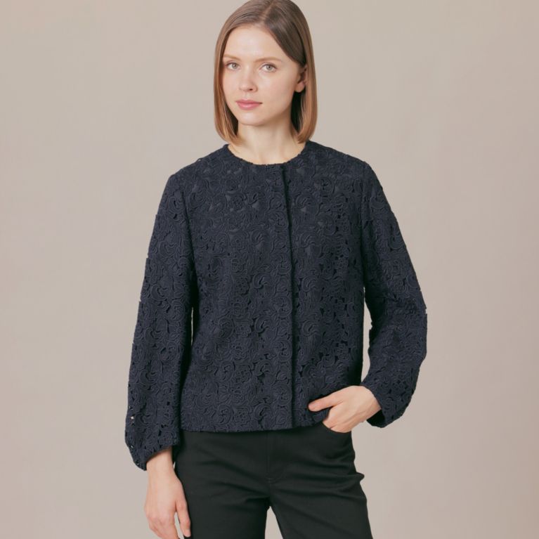 アウター ジャケット マッキントッシュロンドン ノーカラー コーディ