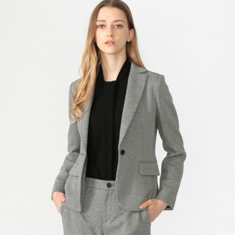 【MACKINTOSH LONDON WOMEN】 ダブルフェイスジャージジャケット グレー