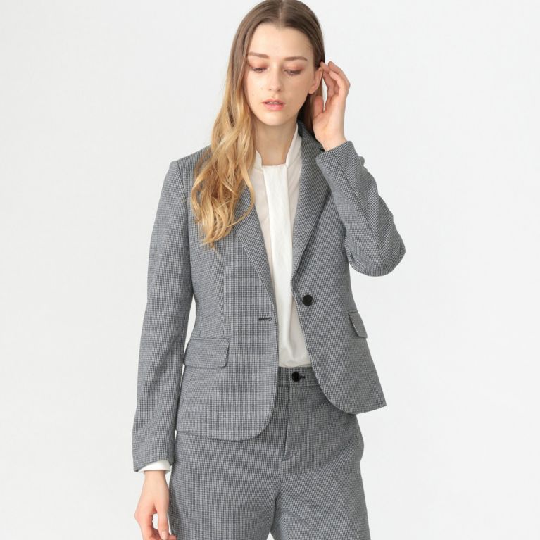 【MACKINTOSH LONDON WOMEN】 ダブルフェイスジャージジャケット ネイビー
