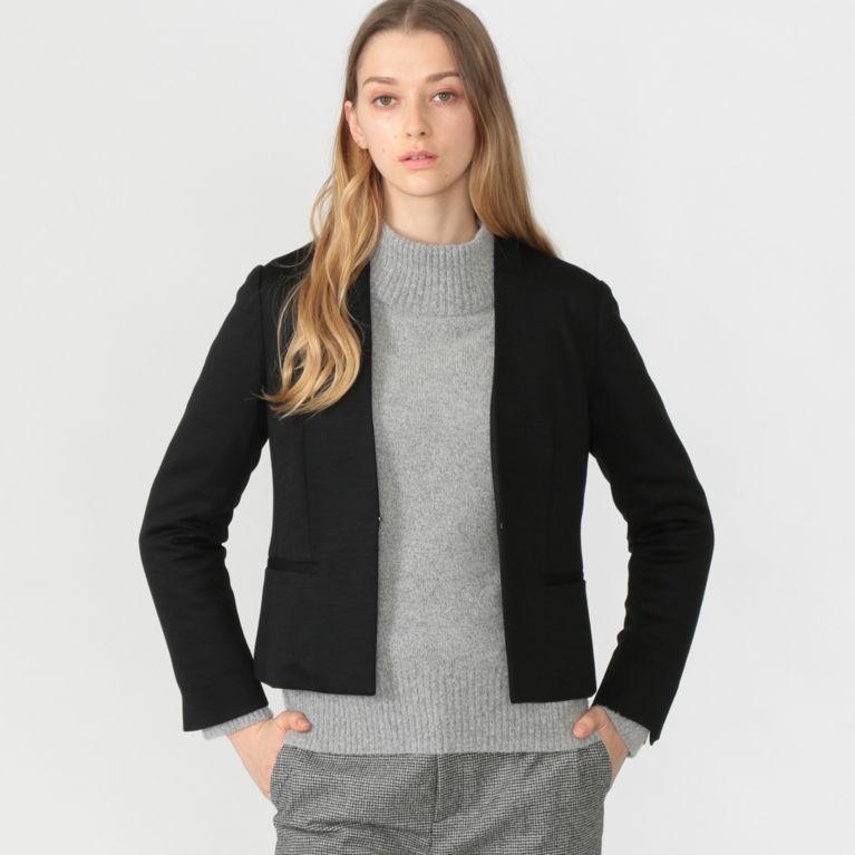 【MACKINTOSH LONDON WOMEN】 ウール防縮ポンチジャケット ブラック