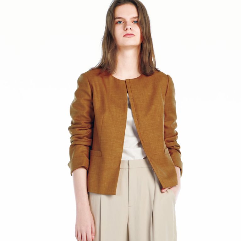 【MACKINTOSH LONDON WOMEN】 ウールシルクシャークジャケット キャメル