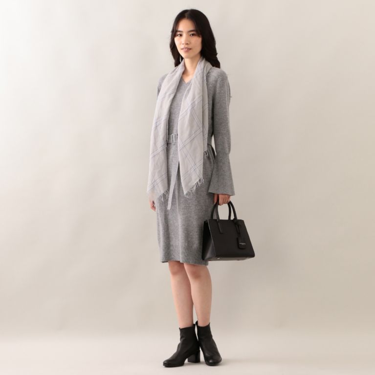 41%OFF！SALE＜三陽商会＞【マッキントッシュ ロンドン ウィメン(MACKINTOSH LONDON WOMEN)】12G ウールカシミヤニットドレス グレー 送料無料 ＆ 定価 52920円から 21600円値引！