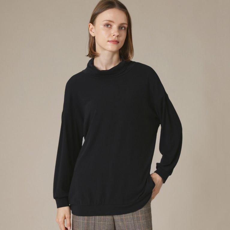 【MACKINTOSH LONDON WOMEN】 【SUPER FINE LAB.】フラッフィージャージーハイネックプルオーバー グレー