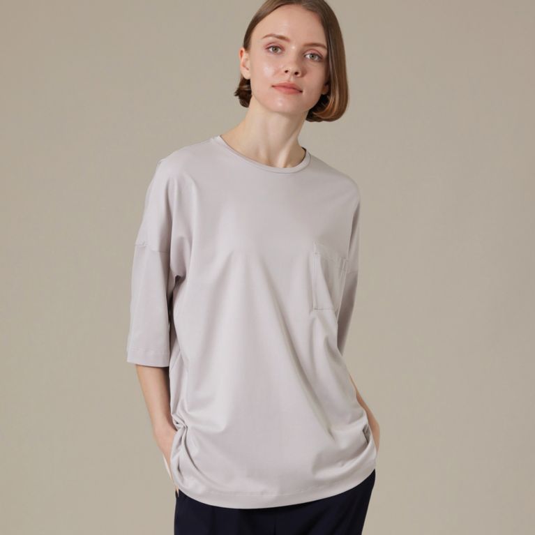 【MACKINTOSH LONDON WOMEN】 【WEB限定】【SUPER FINE LAB.】パウダーシュガーコットンTシャツ グレー