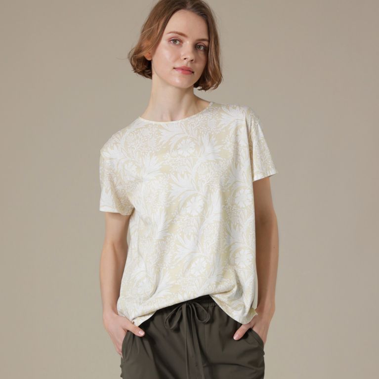 【MACKINTOSH LONDON WOMEN】 【BIBURY FLOWER】プリントTシャツ ベージュ