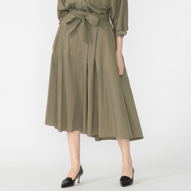 【MACKINTOSH LONDON WOMEN】 コットンナイロンストレッチツイルスカート カーキ