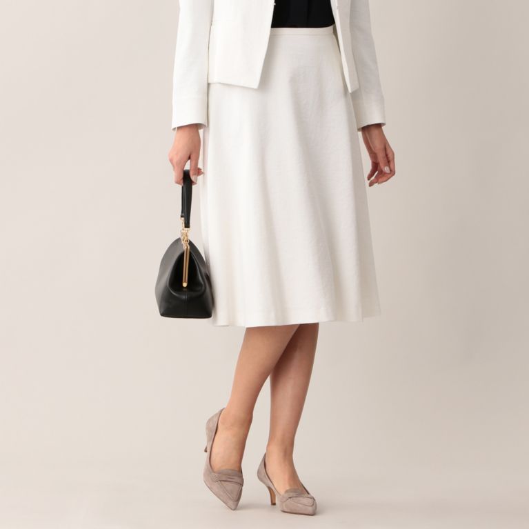 【MACKINTOSH LONDON WOMEN】 ラスタートリアセテートスカート ホワイト