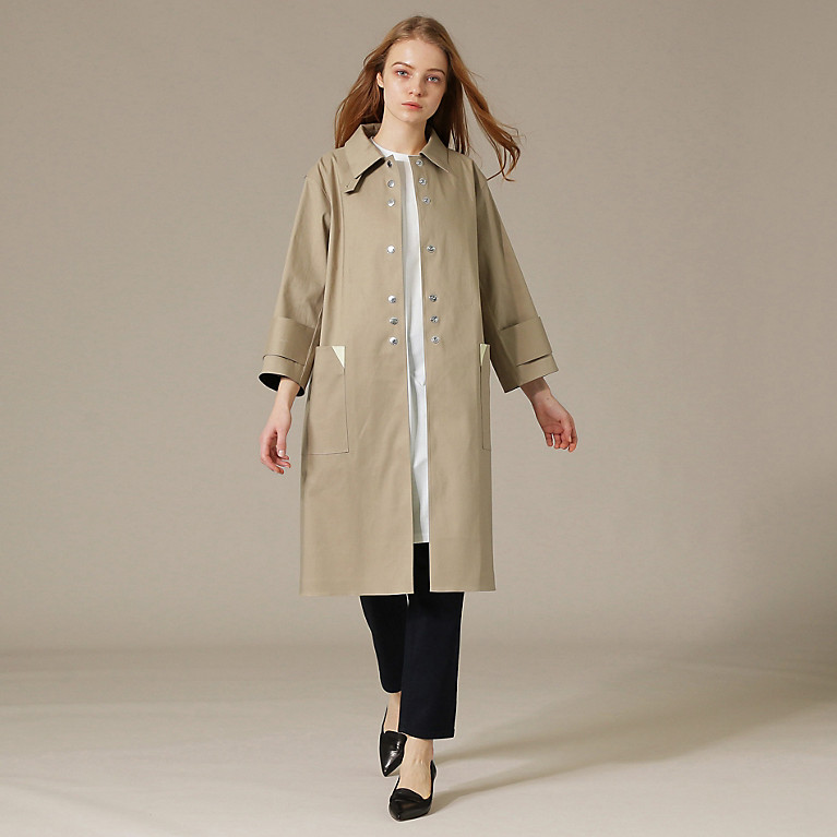 【SALE/10%OFF ネイビー 40 ゴム引きステンカラーコート MACKINTOSH - ステンカラーコート