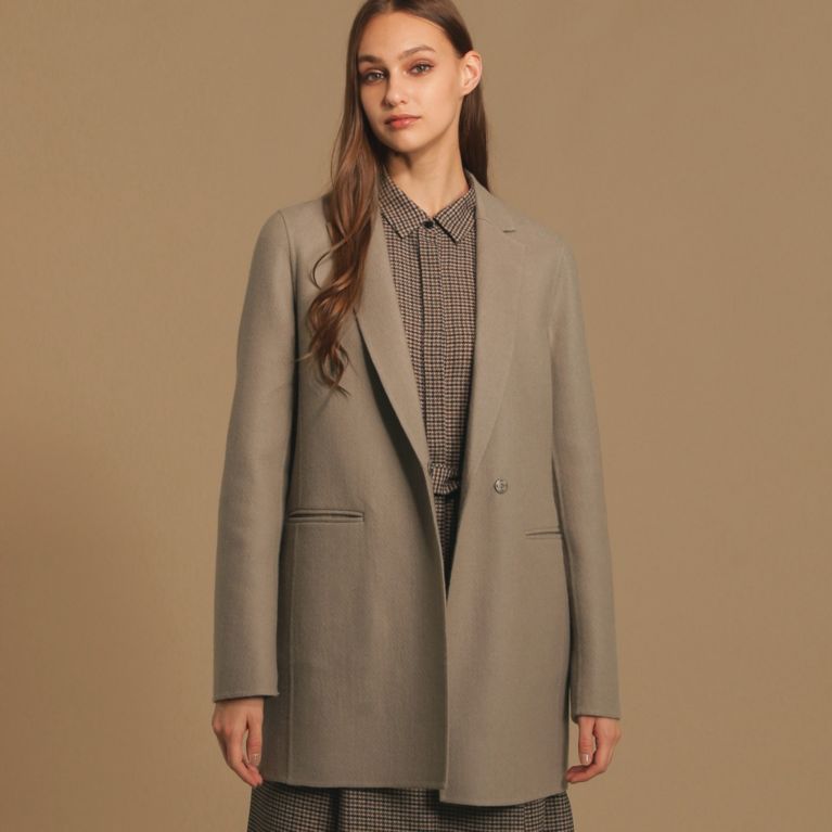 【MACKINTOSH LONDON WOMEN】 【L】ダブルフェイスウールコート ベージュ