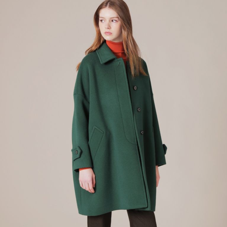 L】【ROSLEY/ロズリー】ファインクオリティーウールステンカラーコート