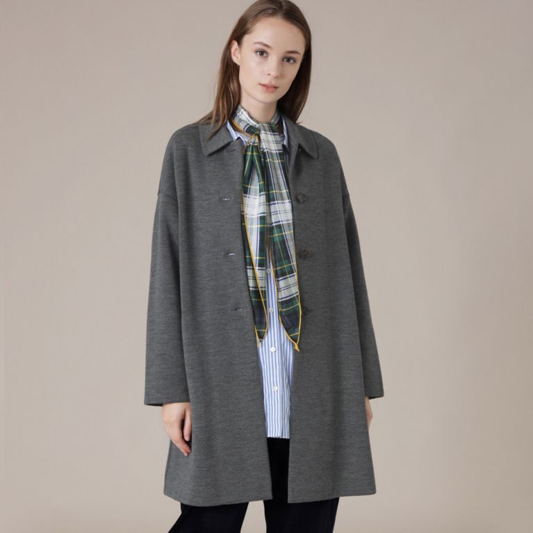 【MACKINTOSH LONDON WOMEN】 【L】ダブルフェイスファインニットウールコート グレー