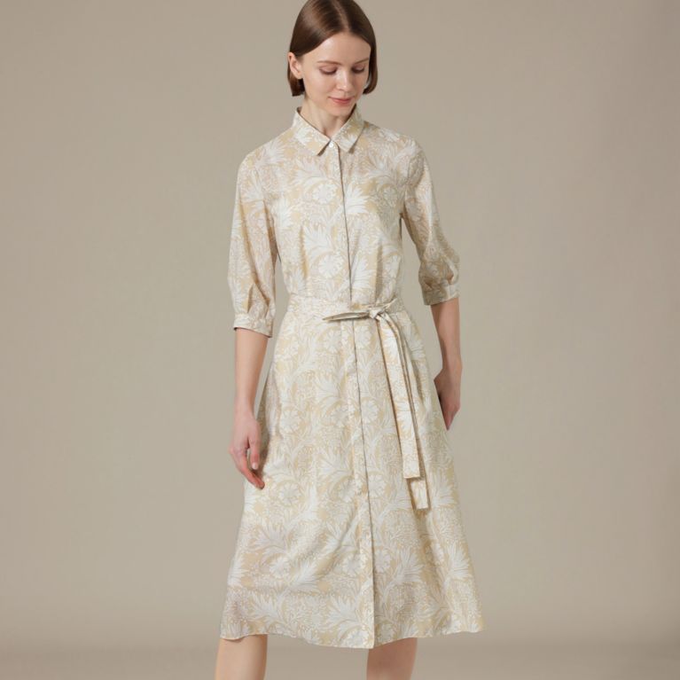 【MACKINTOSH LONDON WOMEN】 【L】【BIBURY FLOWER】プリントワンピース ベージュ